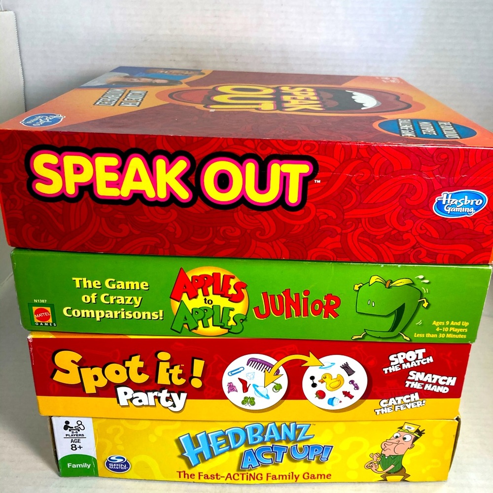 Family Games Hedbanz Spot It! Party Apples Speak